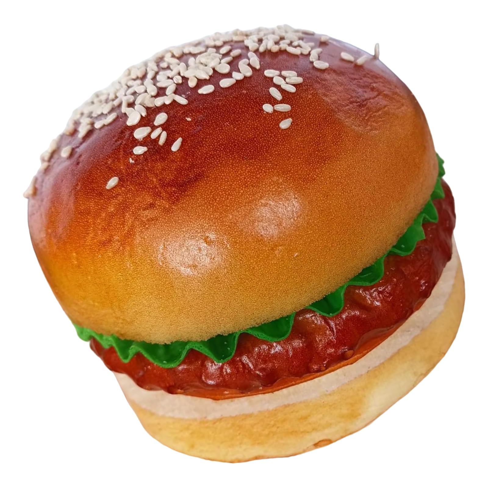 Hsioluted PU Artificial Burger Simulation Hamburger Kitchen Teaching Food Toy for Display Kitchen Decoration and Photography Realistic Sandwich Model