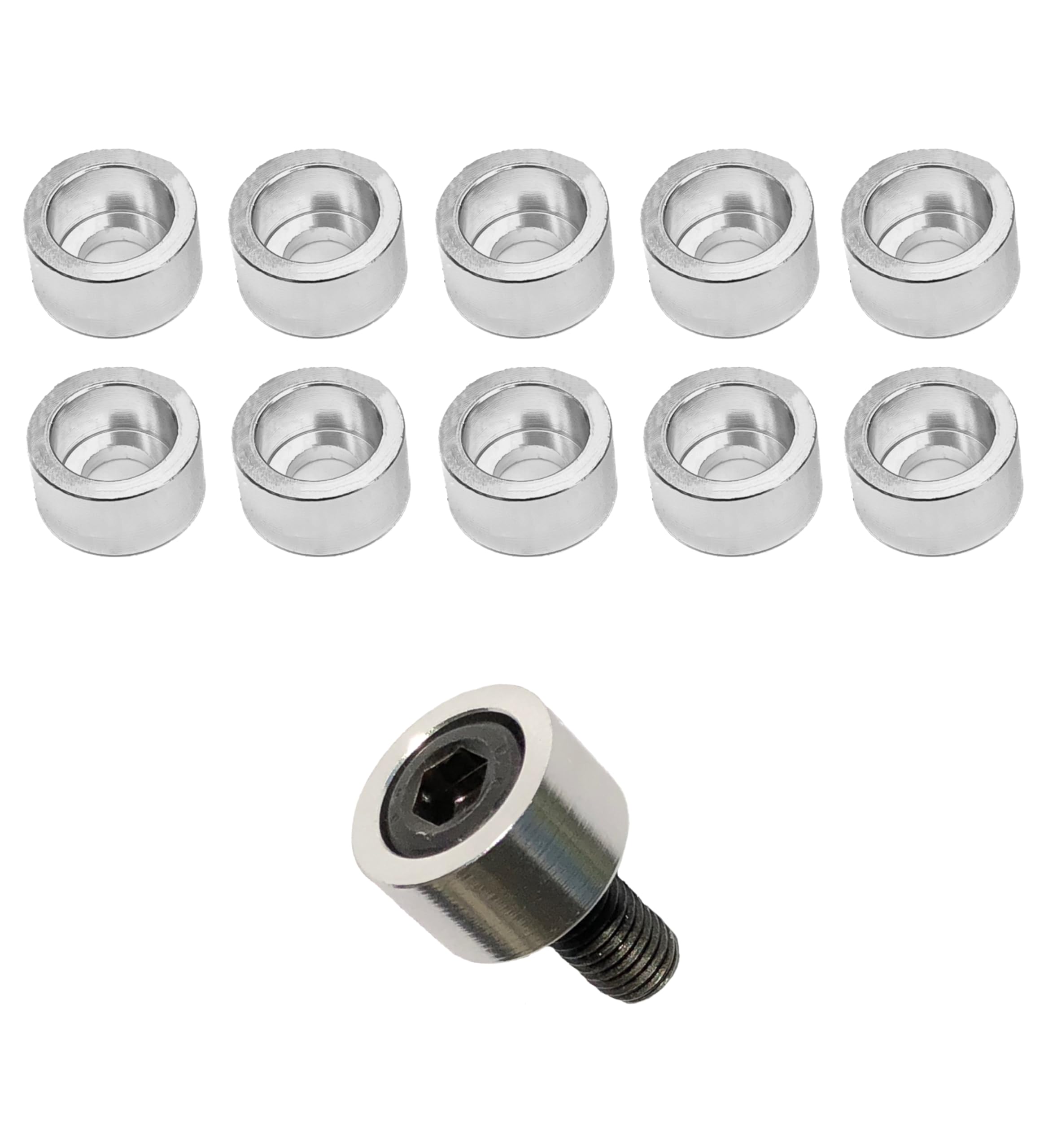 Boulons hexagonaux M8 chrome anodisé contre les vibrations et le desserrage - 5