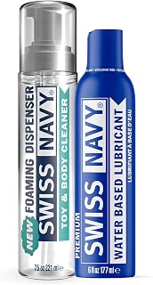 Toy & Body Foaming Cleaner 7oz and Premium Water-Based Personal Lubricant 6oz