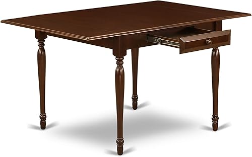 Miniatura 38 de East West Furniture MZT-BCH-T Monza Mid-Century - Mesa de comedor rectangular con gotas y patas elegantes, 36 x 54 pulgadas, negro y cereza Negro y