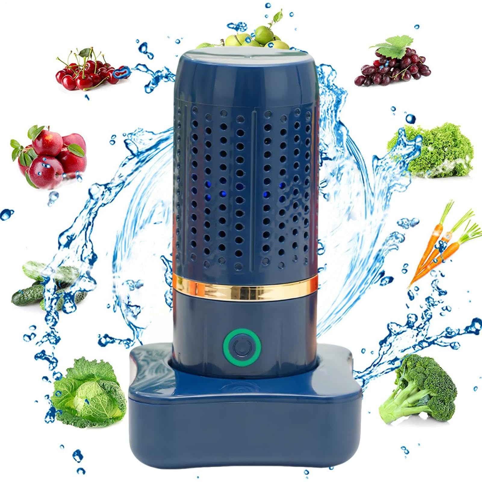 Dispositivo Limpiador De Verduras, Lavadora Portátil De Frutas Y Verduras Con Pila De 4800 mAh, Máquina De Limpieza Multifuncional Para Alimentos Carnes Mariscos