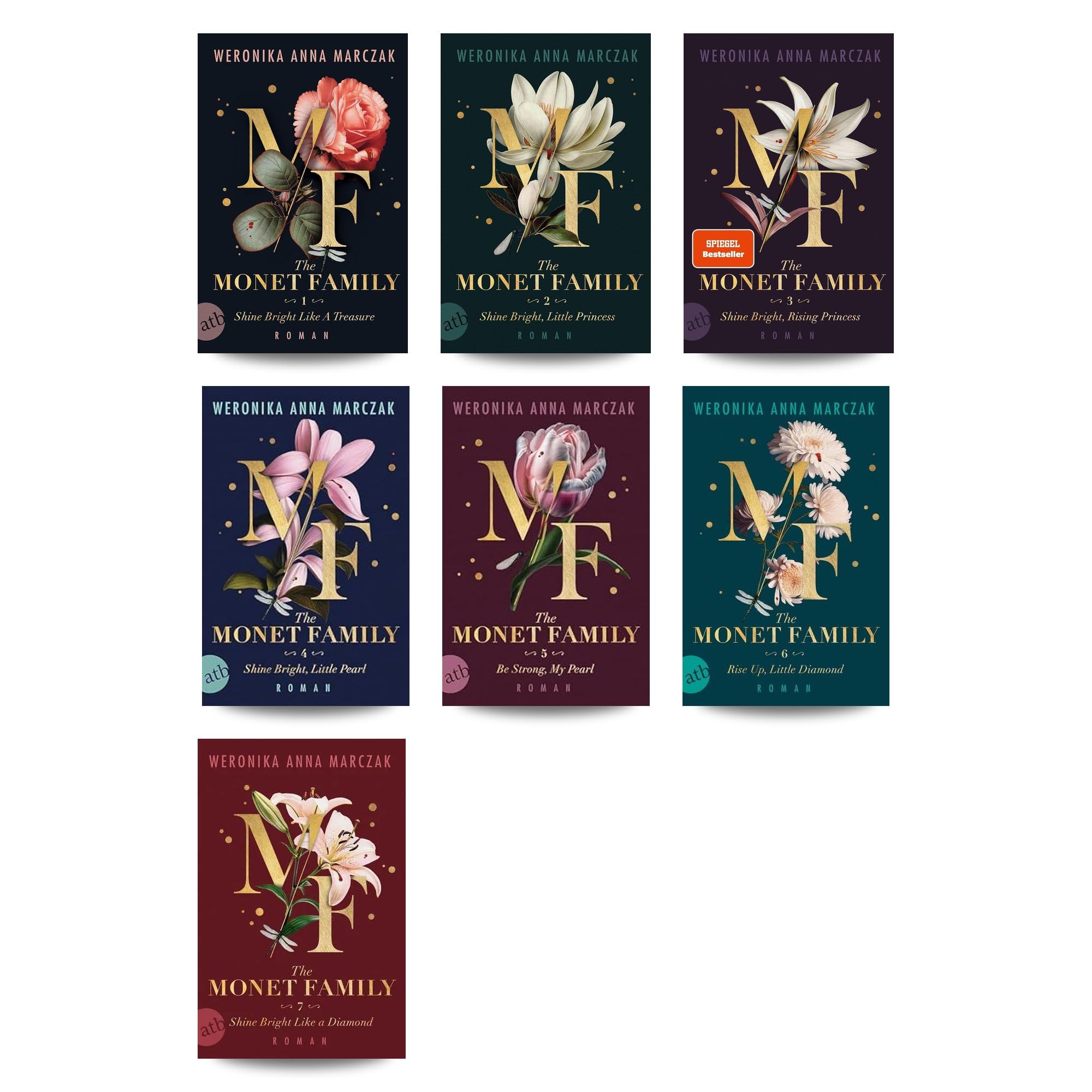 Weronika Anna Marczak - Bücherset - The Monet Family Family of Secrets Band 1 - 7 - Jugendliteratur Bestseller über Waisenmädchen, Verrat, Intrigen und Geheimnisse - mit einem exklusiven Lesezeichen