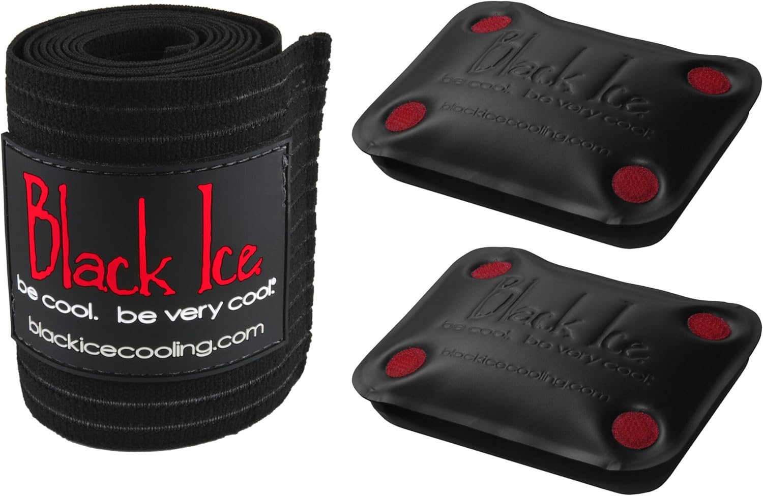 STX Sports Injury and Muscle Pain Relief Using 52 Degree F, Black Ice Cool Therapy Wraps - The Perfect Temperature for Pain Management and Reducing Inflammation