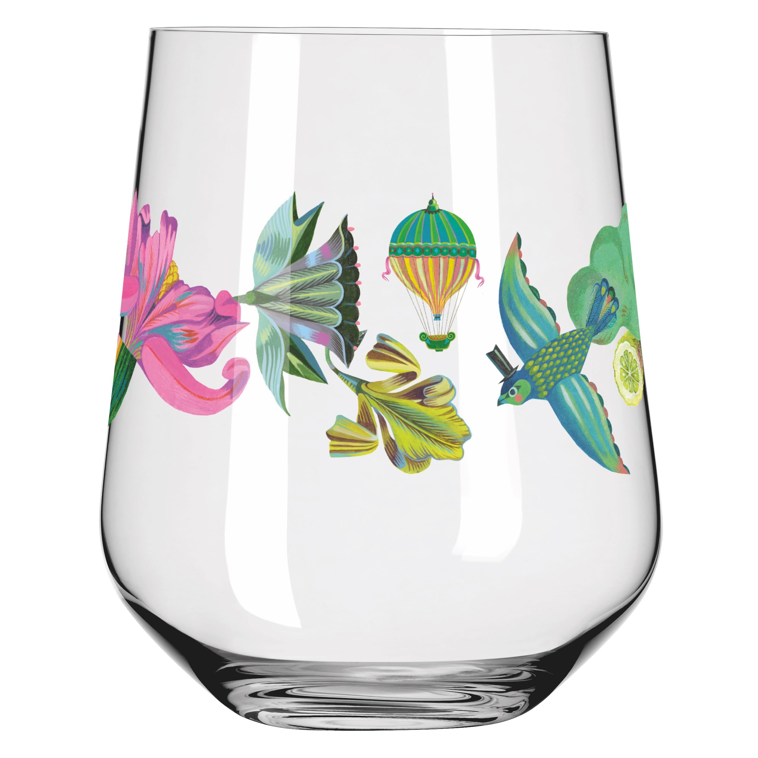 RITZENHOFF 3891002 Bicchiere da gin - 700 ml - Set di 2 bicchieri - Serie Botanic Lights - Motivo estivo - Made in Germany