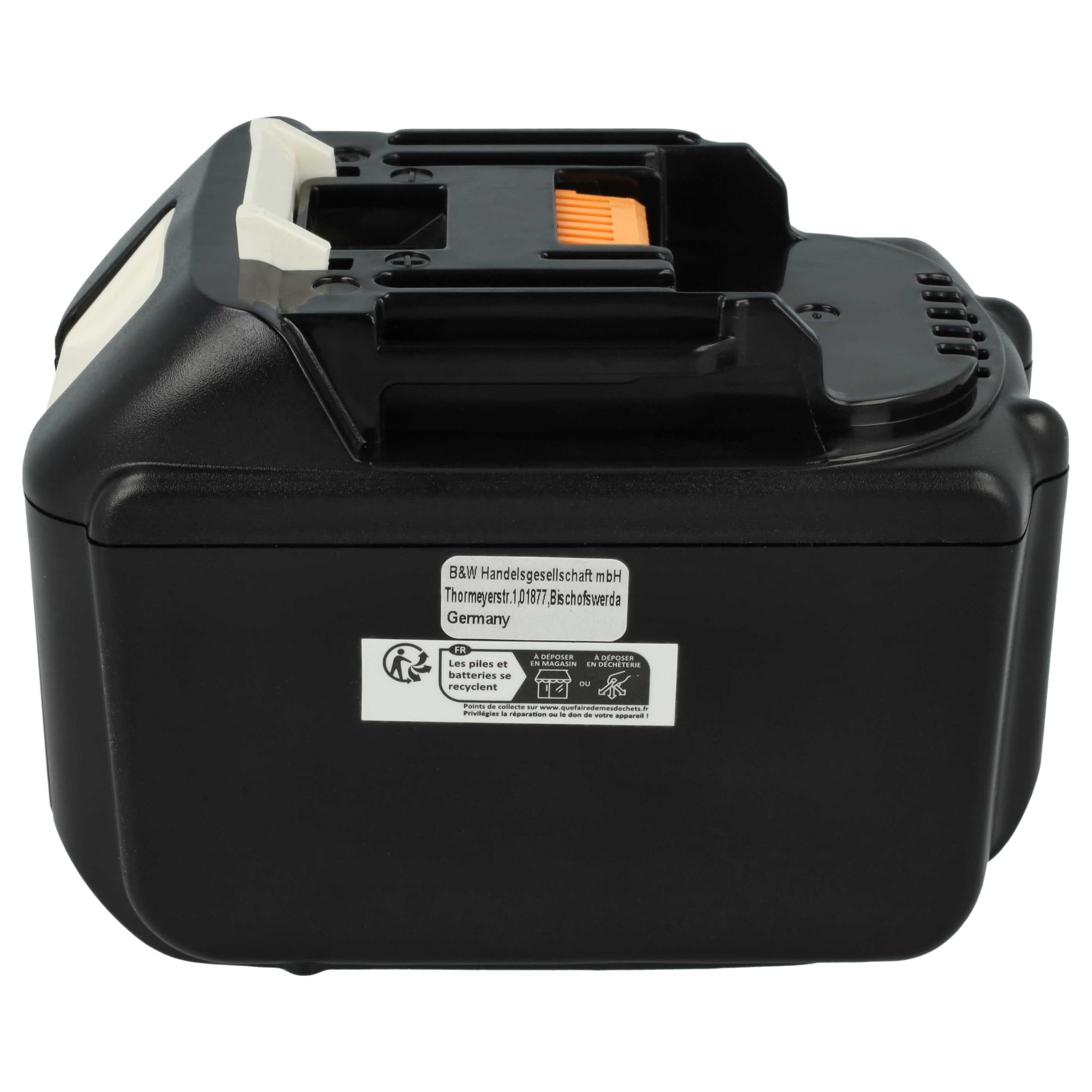 vhbw Akumulator kompatybilny z Makita DVC750LZX1 | DVC860, DVC350Z, DVC860LZ, DVC350, DVC750, DVC861 narzędzie (9000 mAh, Li-Ion, 18 V)