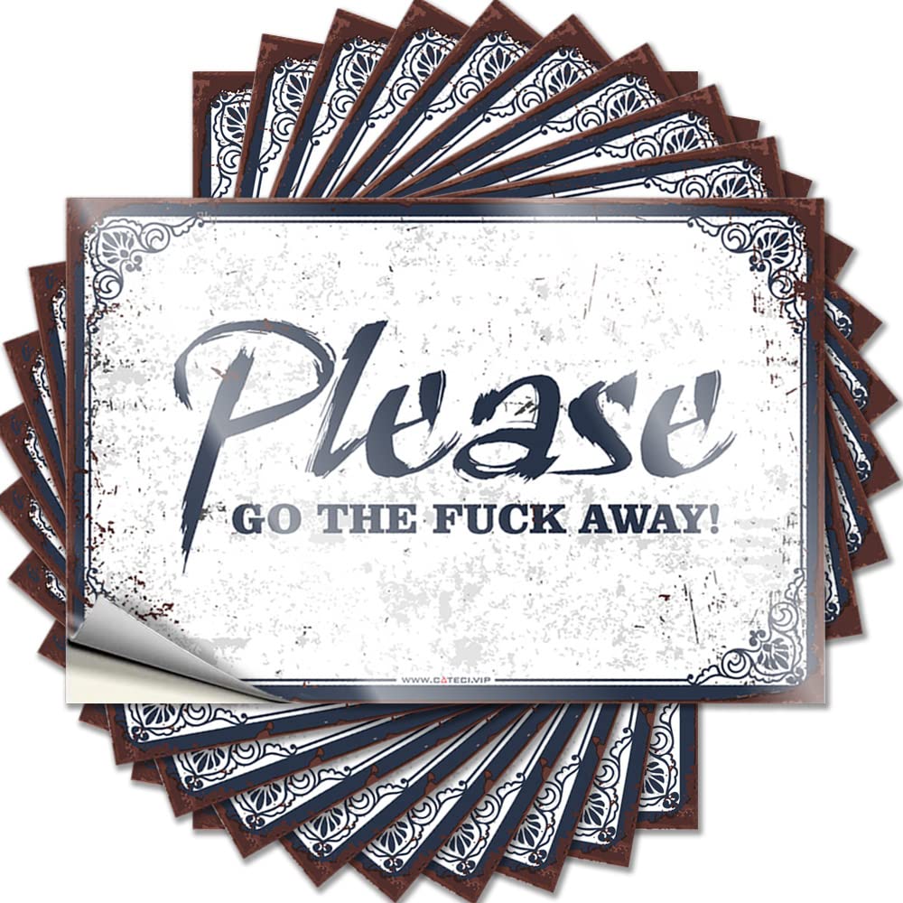 Fzfn Men's Colour Decal Camper Van Accessories | Fun Tumbler Please Go The Fuck Away For Winter(12X18cm)