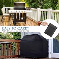 Estefanlo Grillhuzat 145x61x117 cm - Vízálló Oxford Anyagú BBQ Védőtakaró Weber, Holland, Char Broil Grillsütőkhöz - Fekete 7