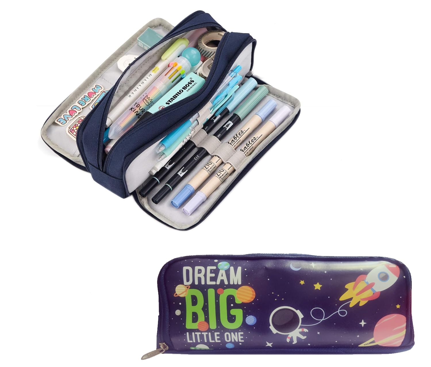 Jiada Space Astronaut Large Capacity Pencil Case 3 Compartment Pouch Pen Utility Bag for Boys (B0CZDK54BP) Amazon Price History, Amazon Price Tracker