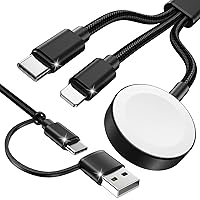 Vista 16 de Cargador USB magnético de carga rápida, accesorios de carga inalámbrica portátiles compatibles con iWatch Series 11/10/9/8/7/6/5/4/3/2 Ultra