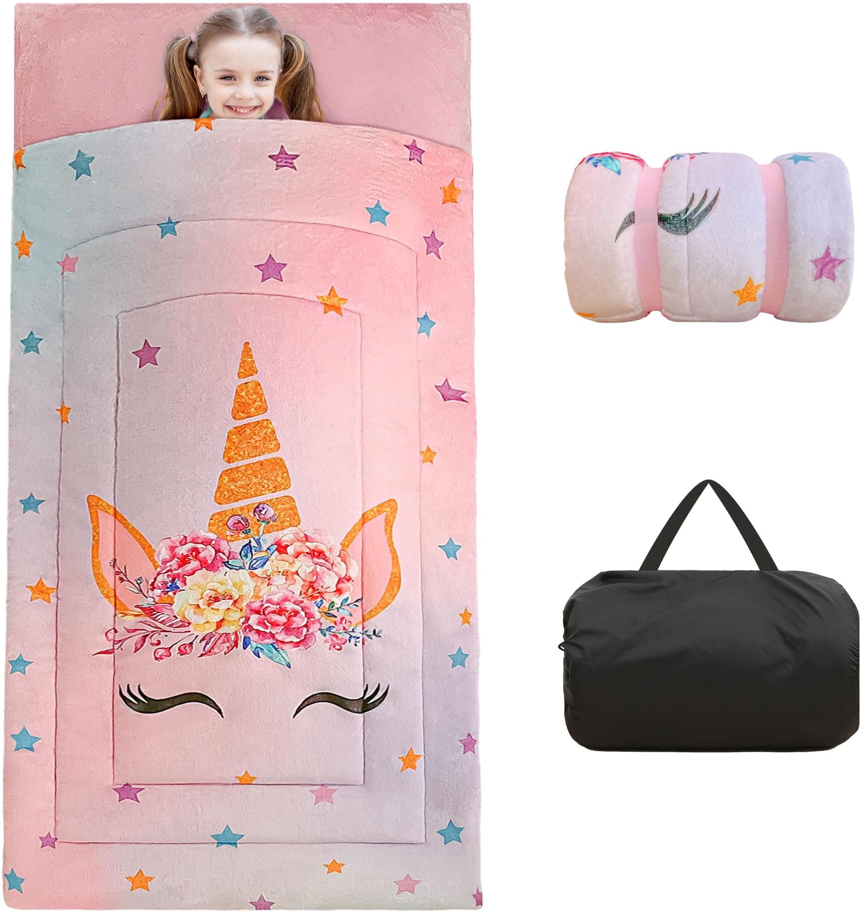 Unicorn Kids Sleeping Bag Slumber Bag Toddler Nap Mats for Daycare