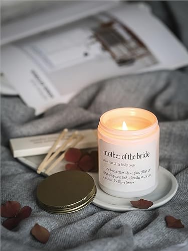 Miniatura 4 de Vela para madre de la novia, regalo de boda para mamá de la novia, regalos de boda para suegra, velas perfumadas de vainilla y lavanda con cristal