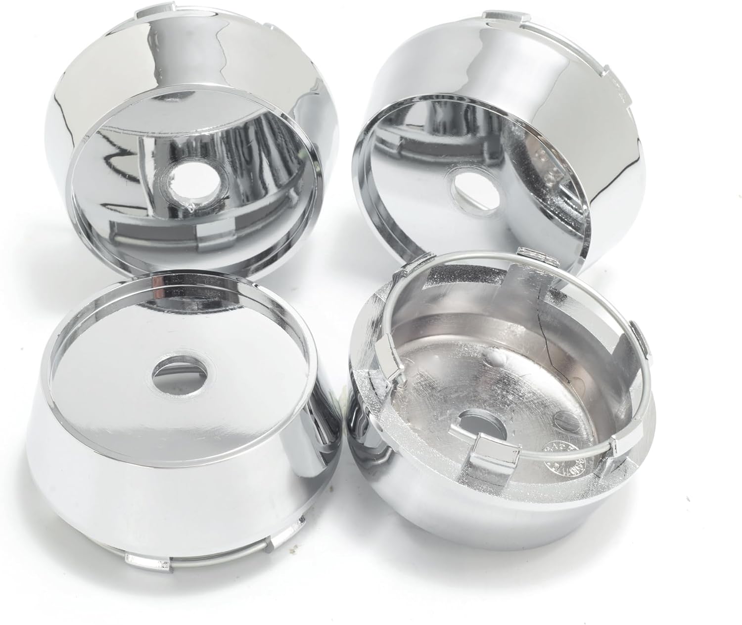 4Pcs 2.36in / 60mm Car Wheel Center Caps for Wheel Rim Center 2.36" OD / 2.2" ID Chrome Snap-On Hub Caps