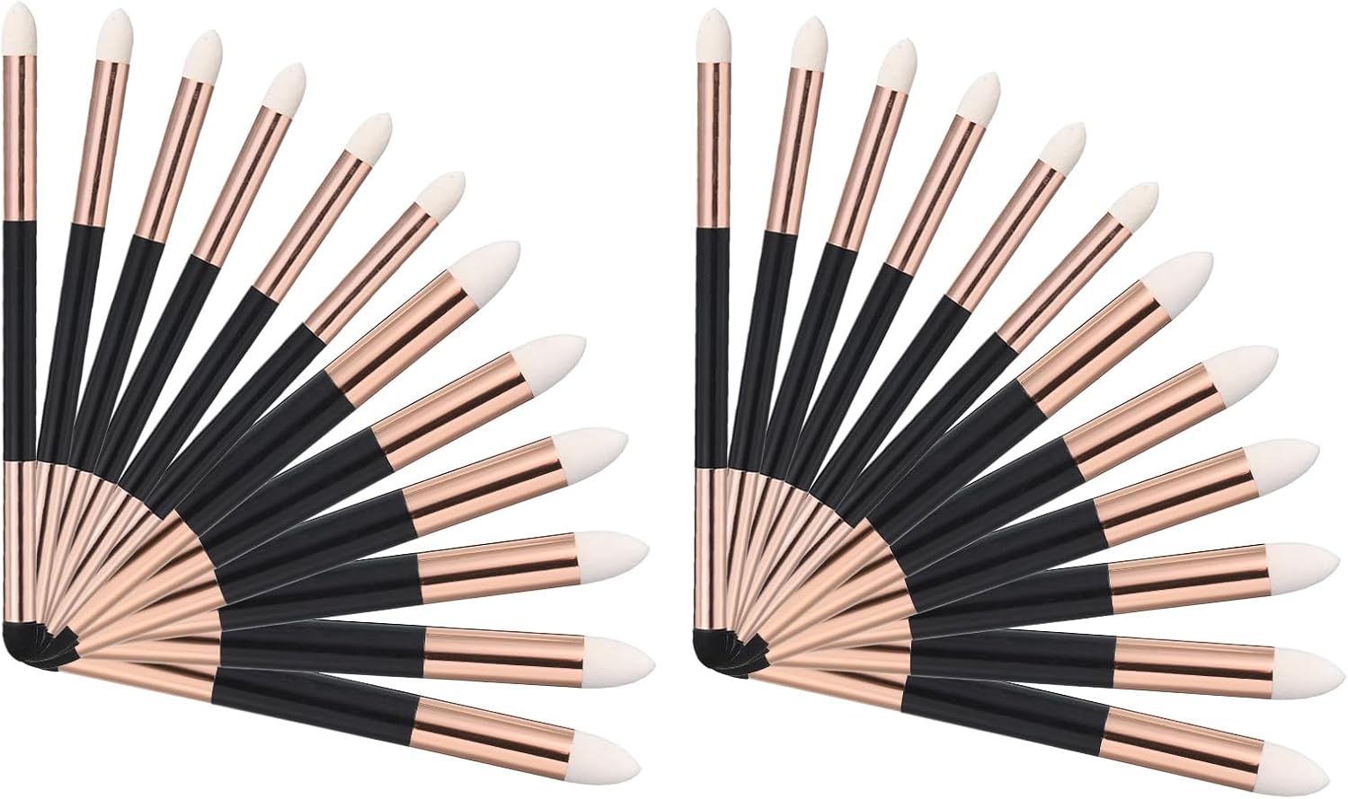 MECCANIXITY 24Pcs Artist Blending Sponge Pen Sketch Wipe Dual Tip Washable Soft Oil Pastel Blending Tools Rubbing Brush Drawing Art Blenders for Lightening Highlight Shadow Correcting, Gold