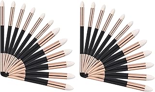 MECCANIXITY 2Pcs Artist Blending Sponge Pen Sketch Wipe Dual Tip Washable Soft Oil Pastel Blending Tools Rubbing Brush Drawing Art Blenders for Lightening Highlight Shadow Correcting, Gold