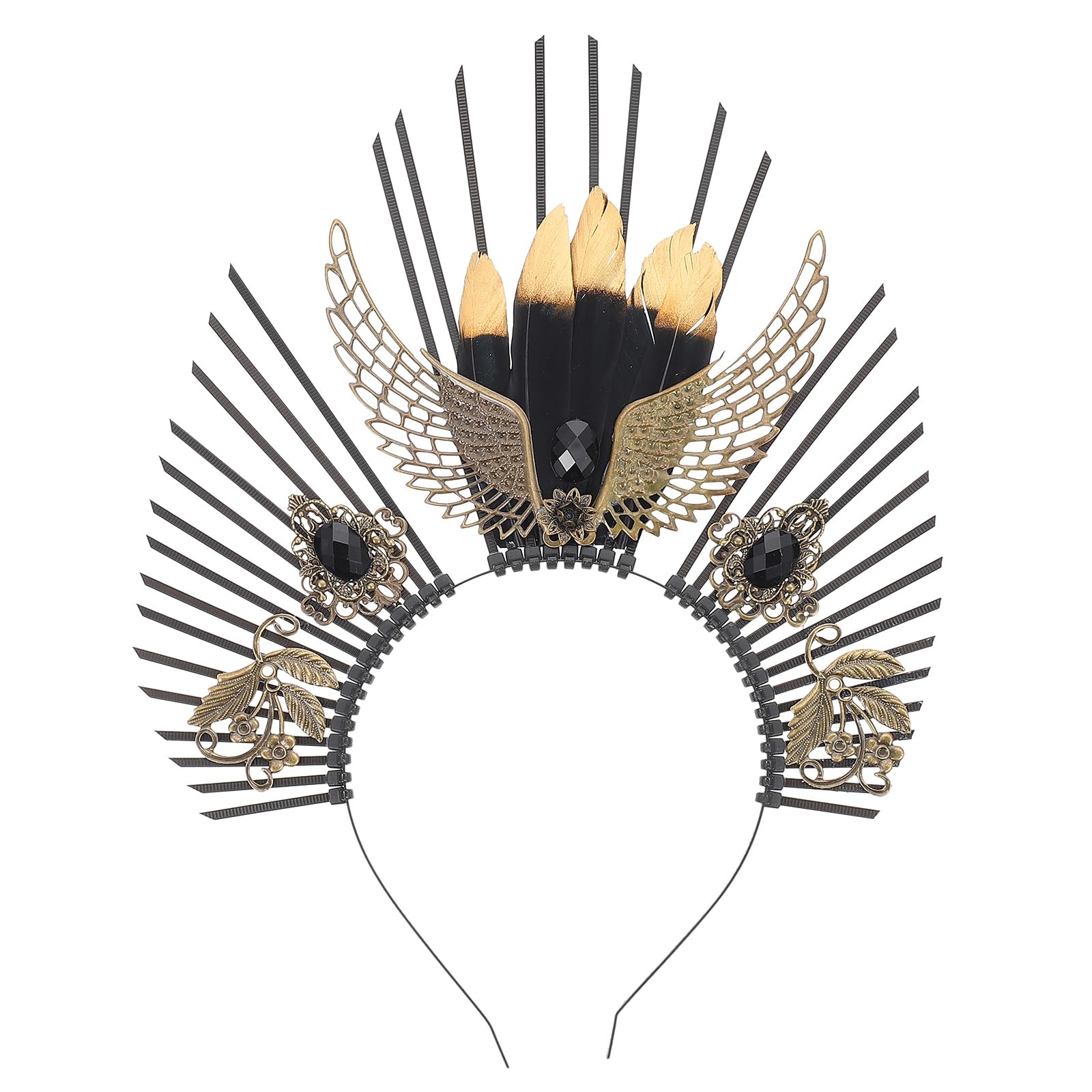 BETOOKY Gothic Haarreif mit Dunklem Halo Design Schwarzer Kunststoff Kopfschmuck Einfach Anzuziehen Vielseitig für Bankett und Verlobung Geeignet