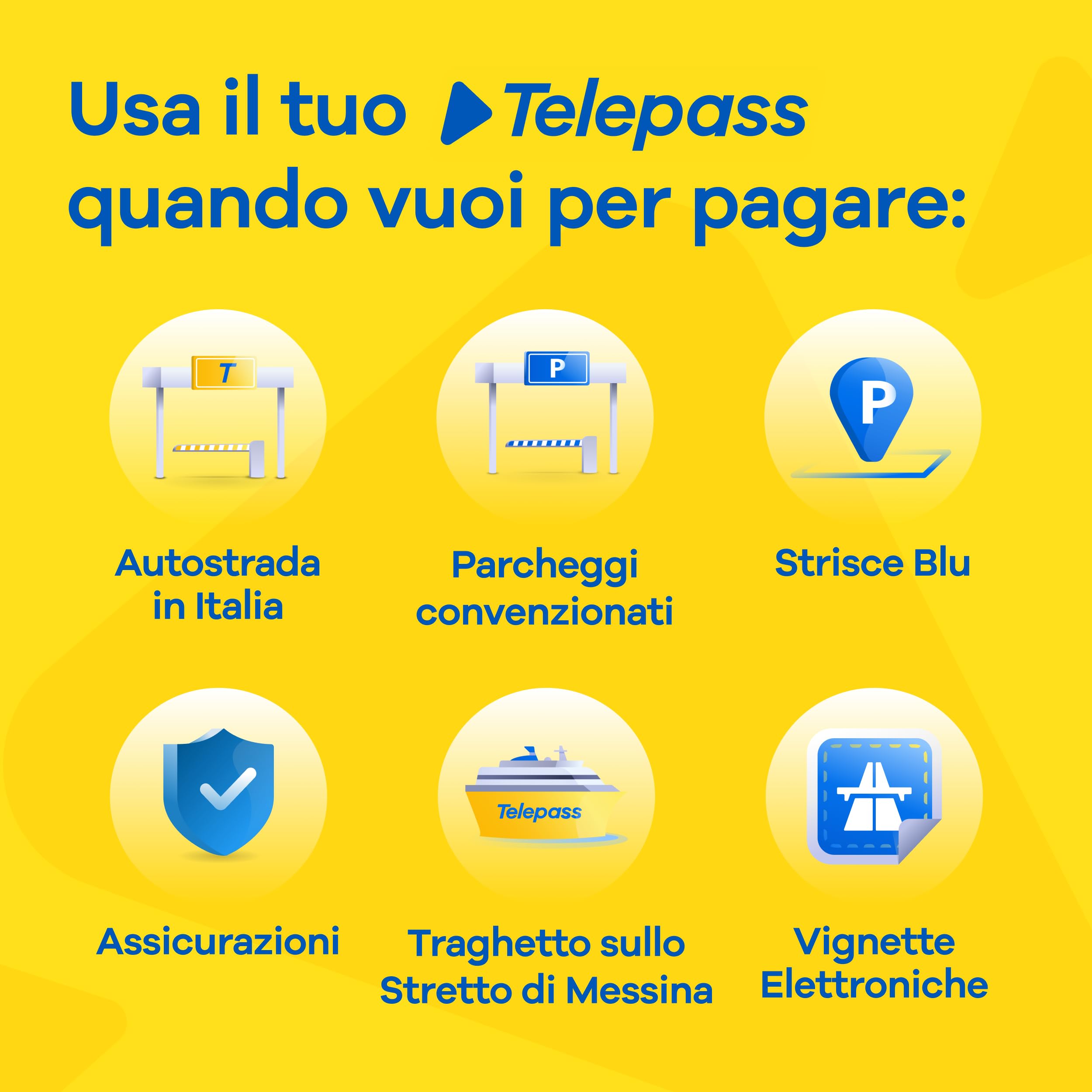 Telepass Grab&Go – Dispositivo Senza Canone Fisso, Modalità Pay-Per-Use, Attivazione a Pagamento Dopo Acquisto – per Pedaggi, Parcheggi, Strisce Blu, Area C, e-Vignette, Traghetti Stretto Messina