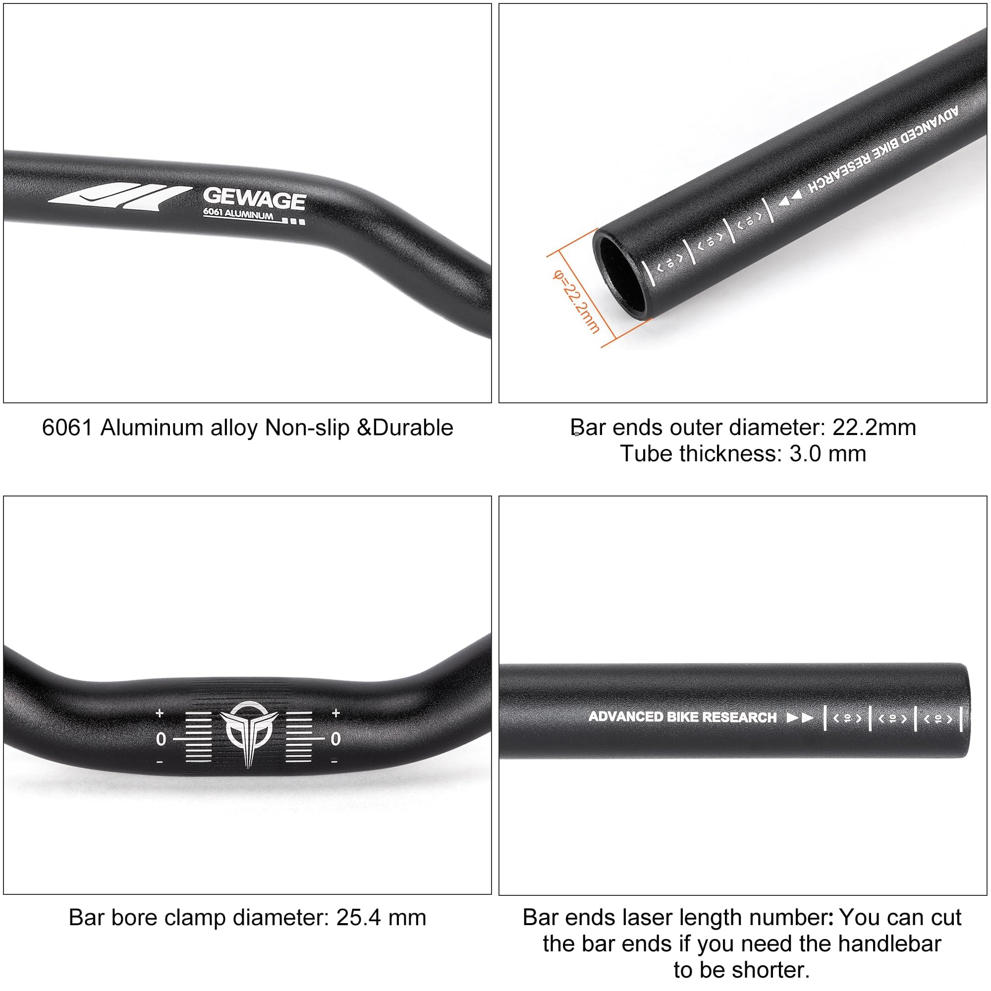 Attacco Doppio Per Manubrio Bici - Lega Alluminio 25,4 Mm (Argento) - Foto 5