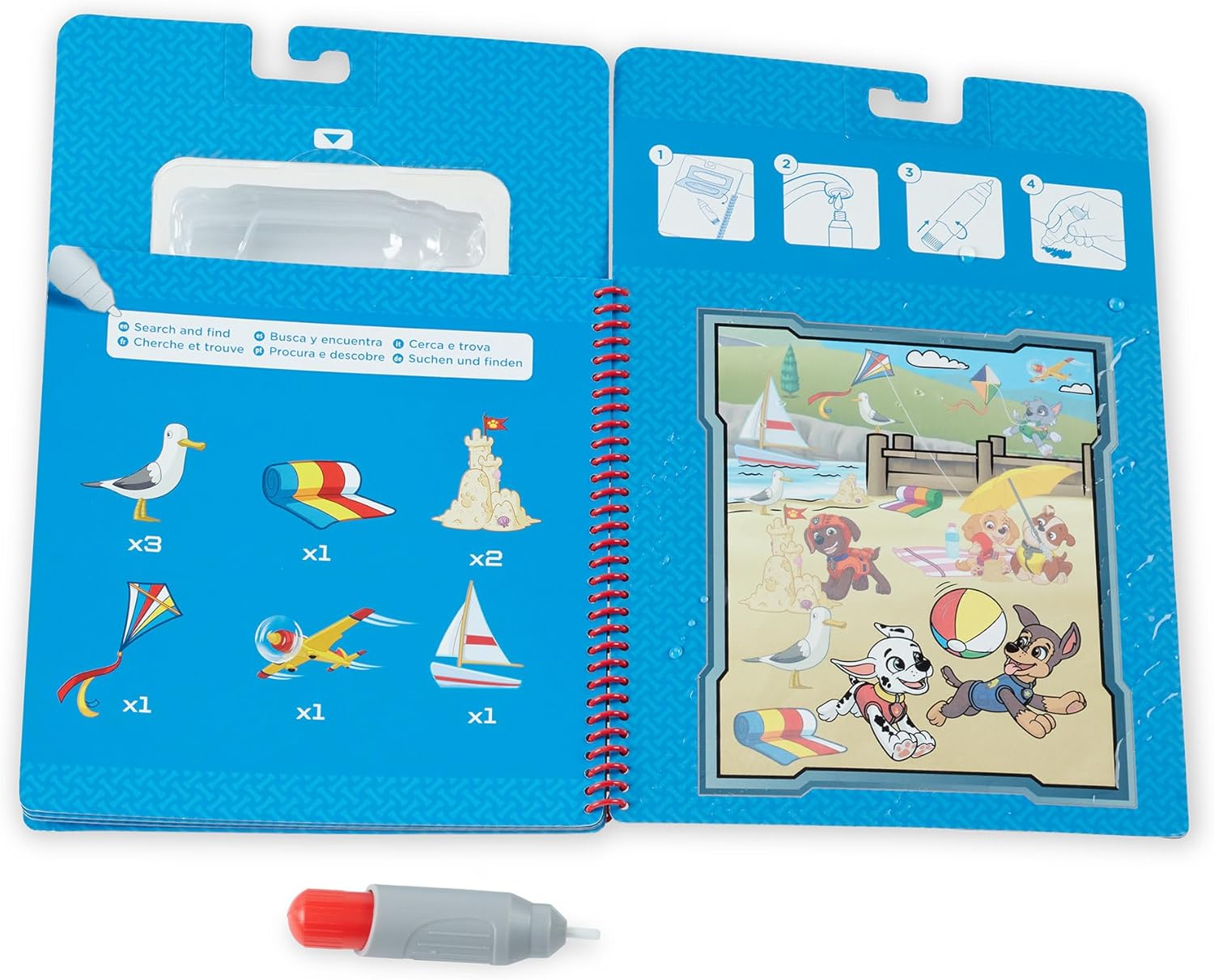 Melissa & Doug PAW Patrol Water Wow! Chase Water Reveal Travel Book Activity Pad | 3  | Gift for Boy or Girl