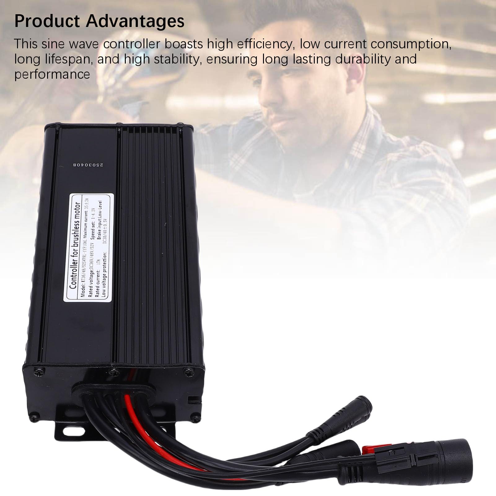 Esperienza di Guida Stabile con Controller Senza Spazzole 35A per Lega di Alluminio con Connettore Resistente All'acqua per Motori da 1000 W 1500 W