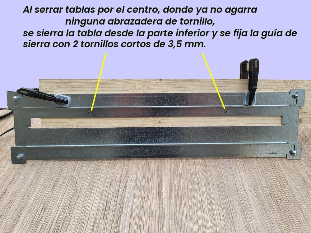 Adecuado para todas las sierras de calar, el riel guía definitivo para cortes de sierra rectos y precisos