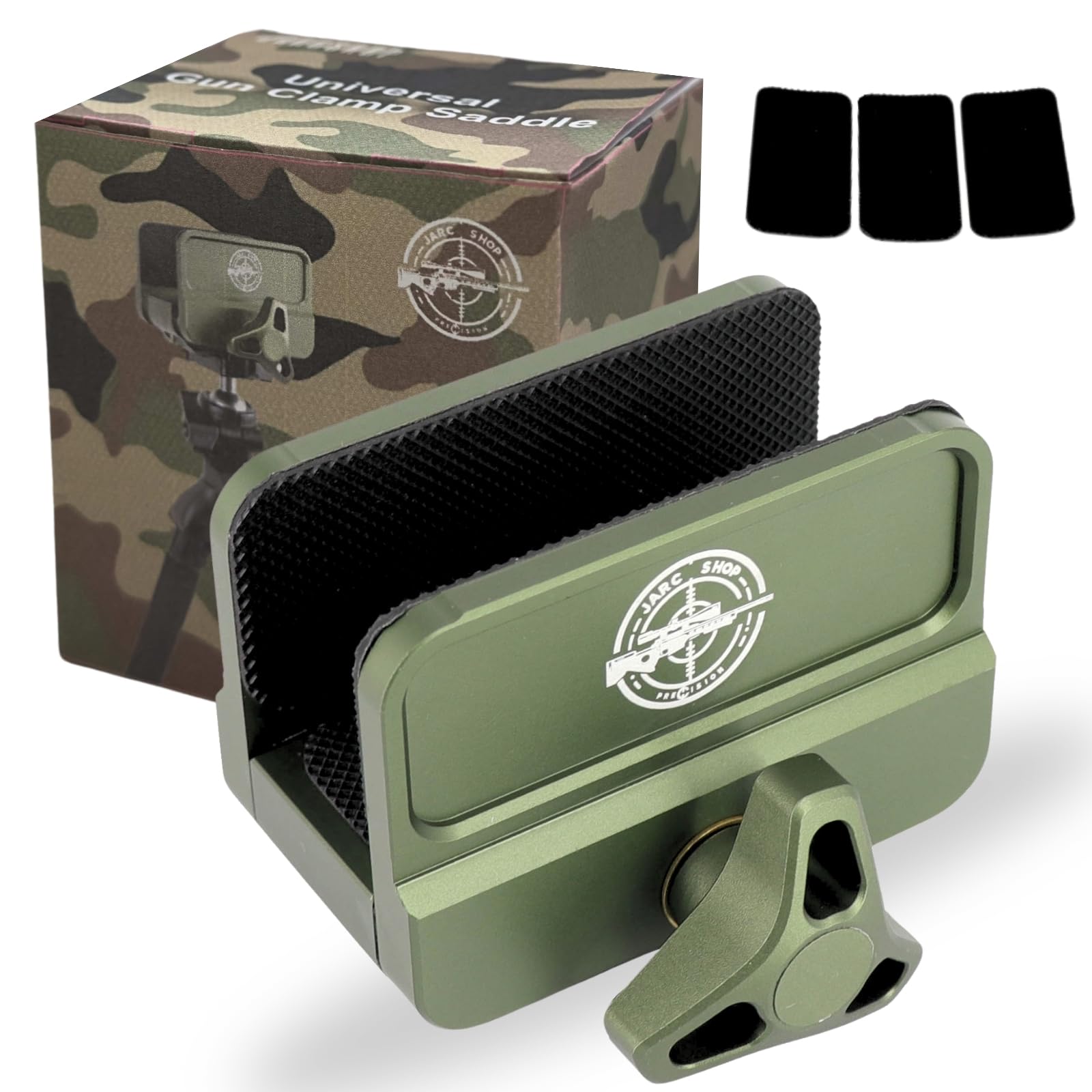 ABRAZADERA RIFLE para TRIPODE CAZA - Soporte Horquilla telescopica caza universal y mordaza banco de tiro - Construccion banco tiro para rifle y tripode para caza - Tripode para rifle de caza mayor.