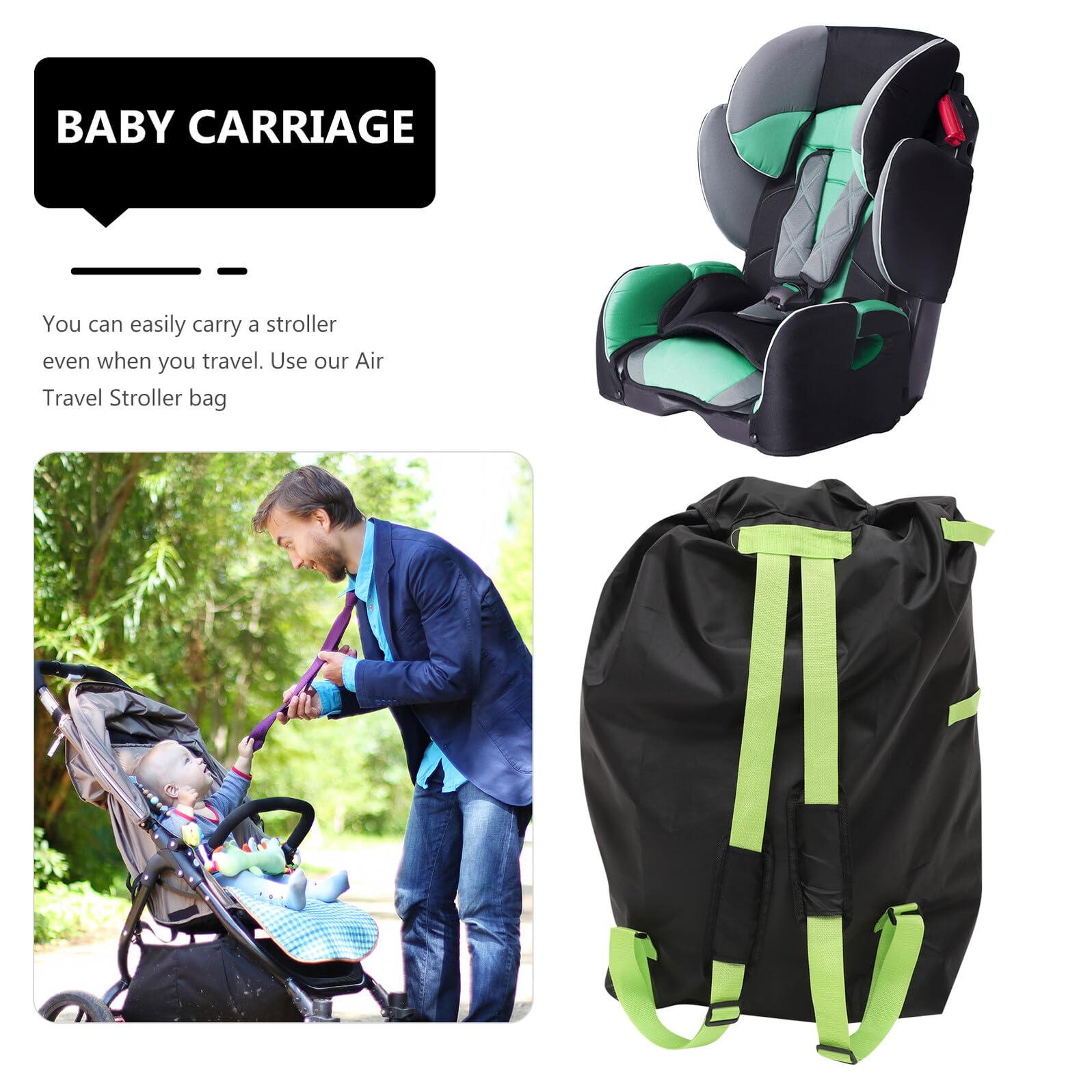 ERINGOGO Copri Carrozzina per Viaggi in Aereo Borsa Custodia Passeggino e Resistente Protezione Antidanni con Tasca Interna per Accessori Compatibile Maggior Parte dei Modelli Stroller