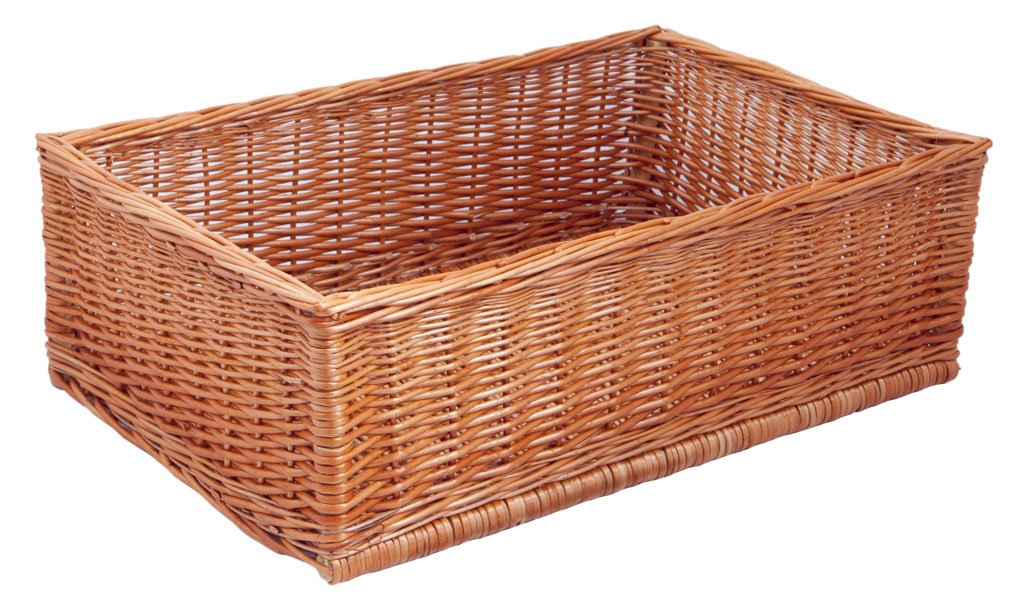 Auslagekorb Vollweide, braun, rechteckig, T 40 x B 60 x H 20 cm