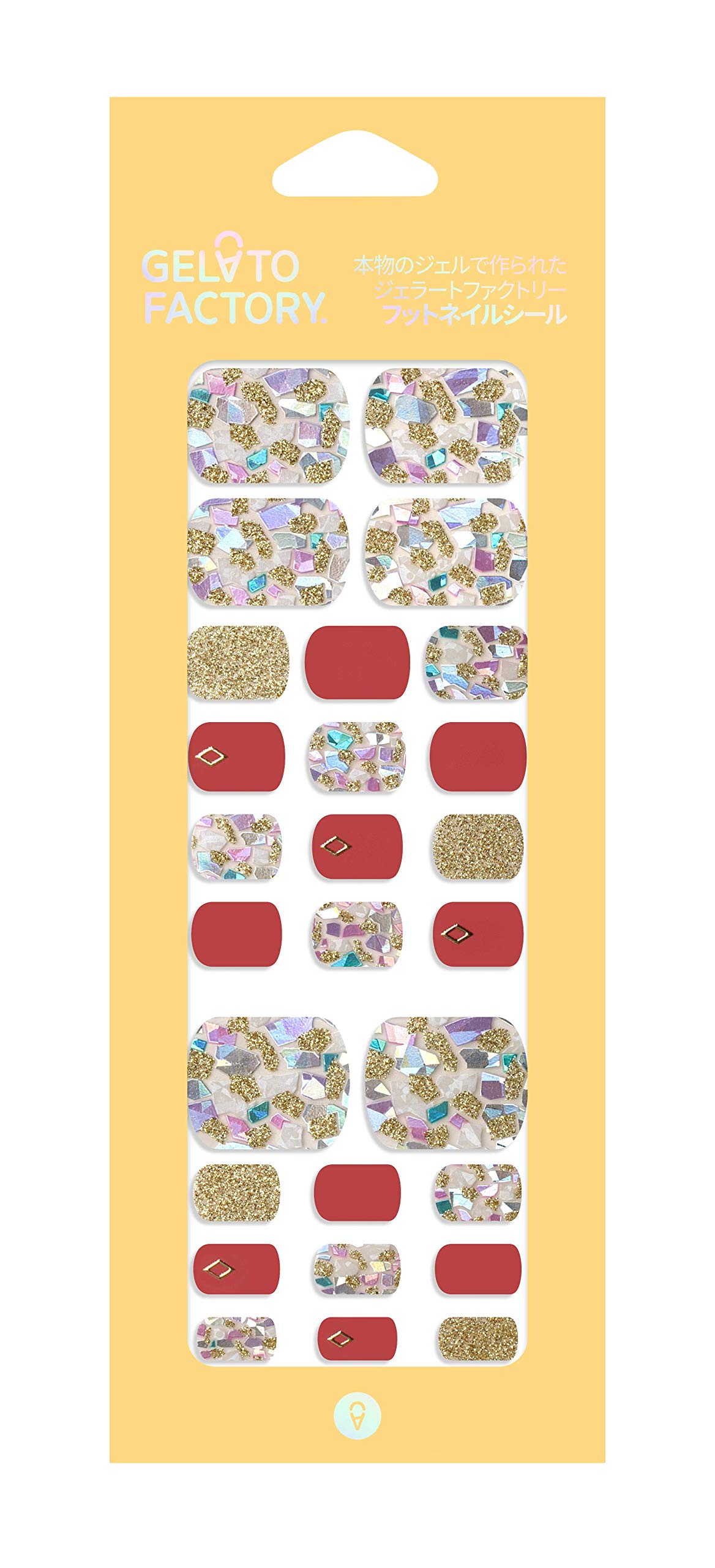 Amazon | 【GELATO FACTORY。】フットネイルシール [オパールコーラル