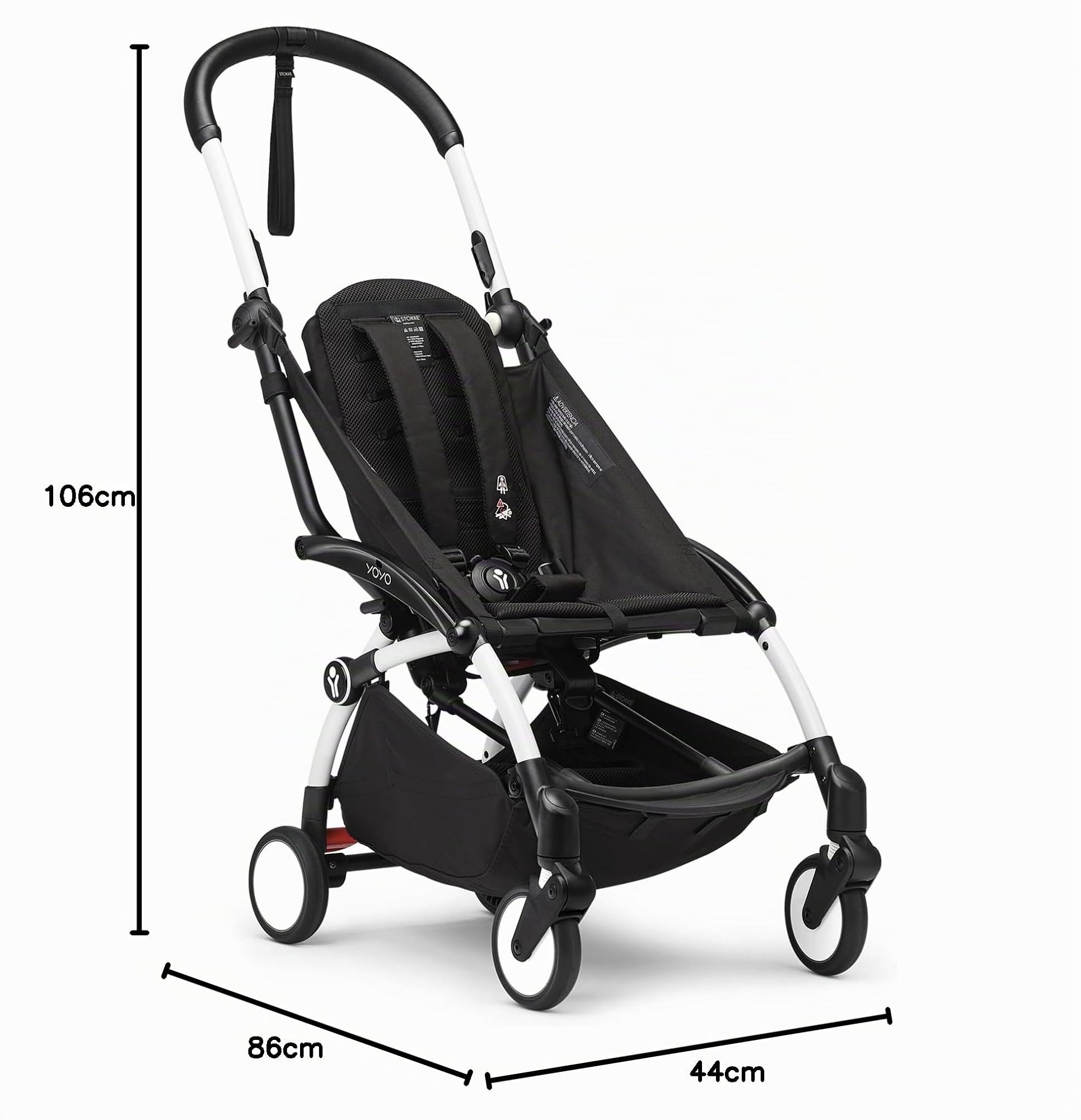 Stokke YOYO3 - Telaio per passeggino compatto, colore: Bianco