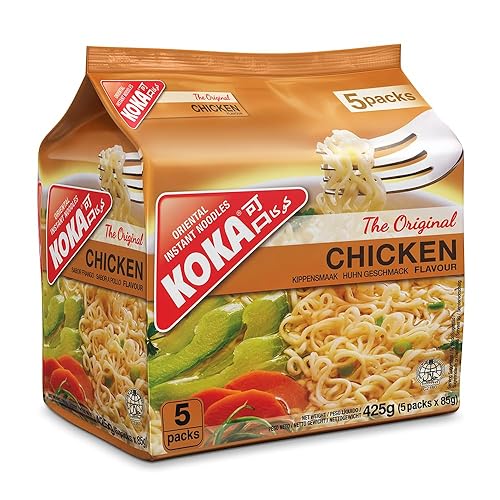 Koka Original Chicken Flavour Oriental Style Instant Noodles, 85 g (Pack of 5)