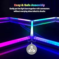 Vista 5 de ALLYES Luz LED hexagonal, luz hexagonal de garaje con 358 modos de color, luces hexagonales regulables y cambiadas de color, control remoto