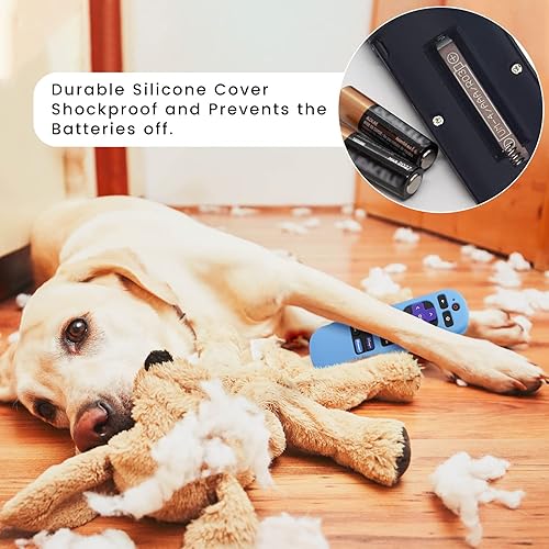 Miniatura 6 de Funda de repuesto para control remoto Roku Voice Remote (oficial) RCA1R, RC-GZ1 - Funda de silicona antideslizante con cordón, brilla en la oscuridad