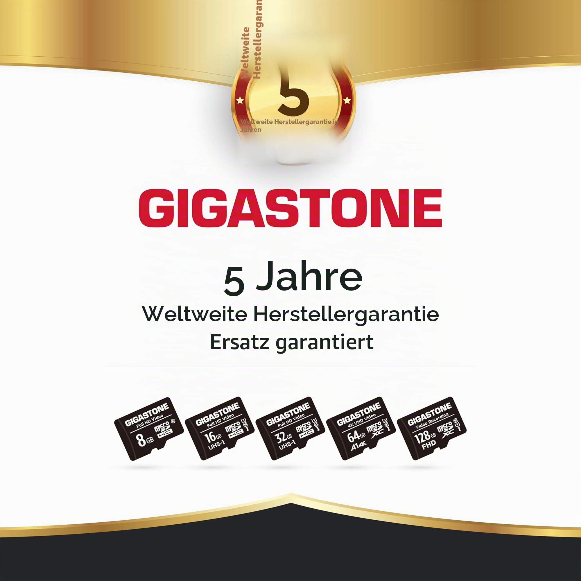 GIGASTONE 32GB MicroSDHC Speicherkarte 10er-Pack + SD Adapter, für Action-Kamera, GoPro, Drohne und Tablet, bis zu 90 MB/s, Full HD-Videoaufnahme, Micro SD Karte UHS-I Klasse 10 U1