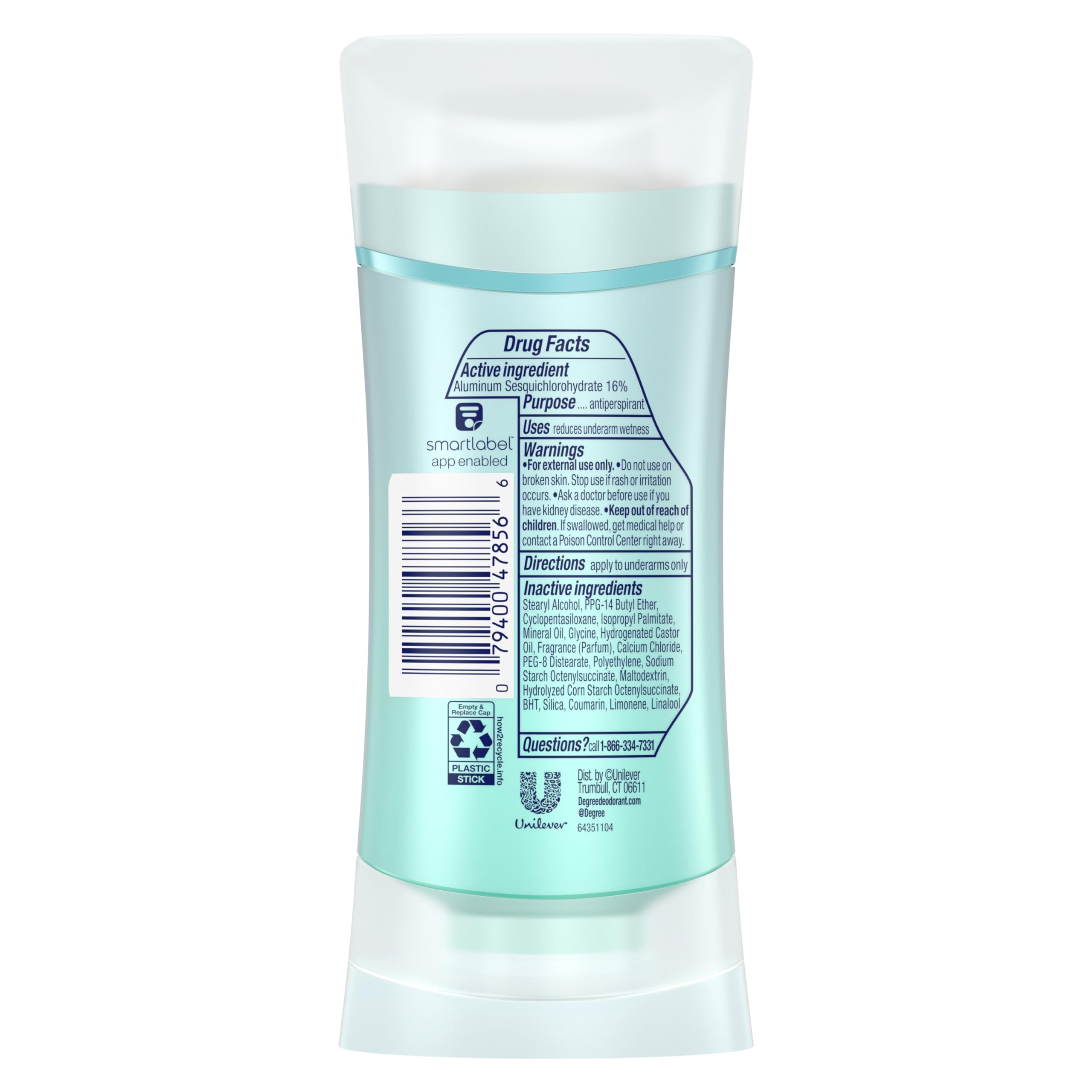 Degree Advanced Coconut & Hibiscus Antiperspirant Deodorant 4 Count