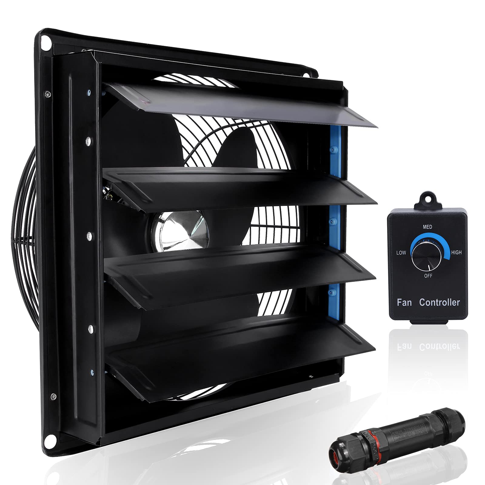 Buy HUGOOME 14 Inch Automatic Shutter Exhaust Fan With Speed Controller