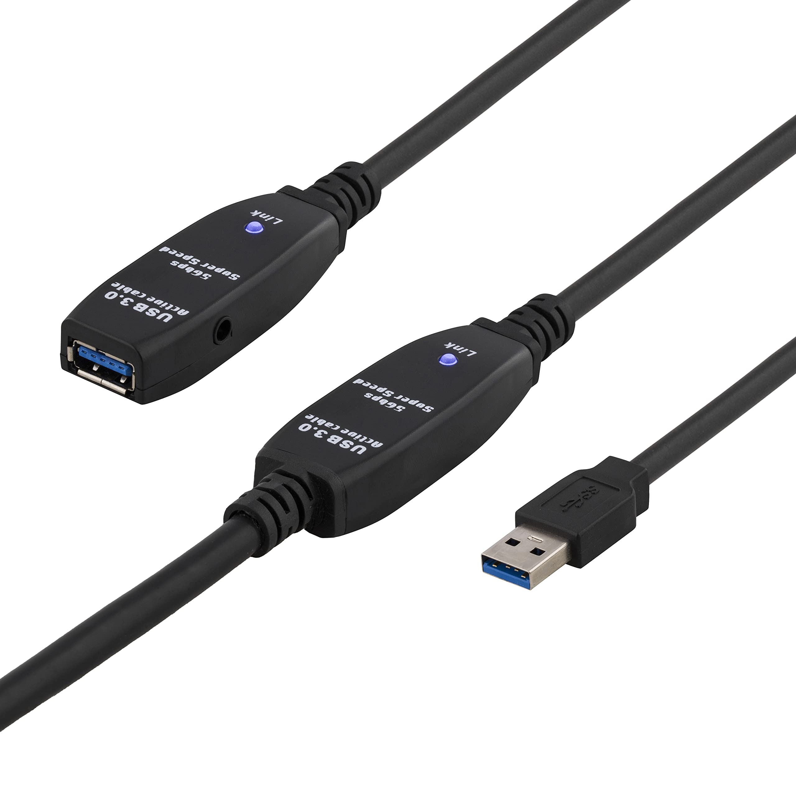 DELTACO USB3-1008 cavo USB 15 m USB 3.2 Gen 1 (3.1 Gen 1) USB A Nero