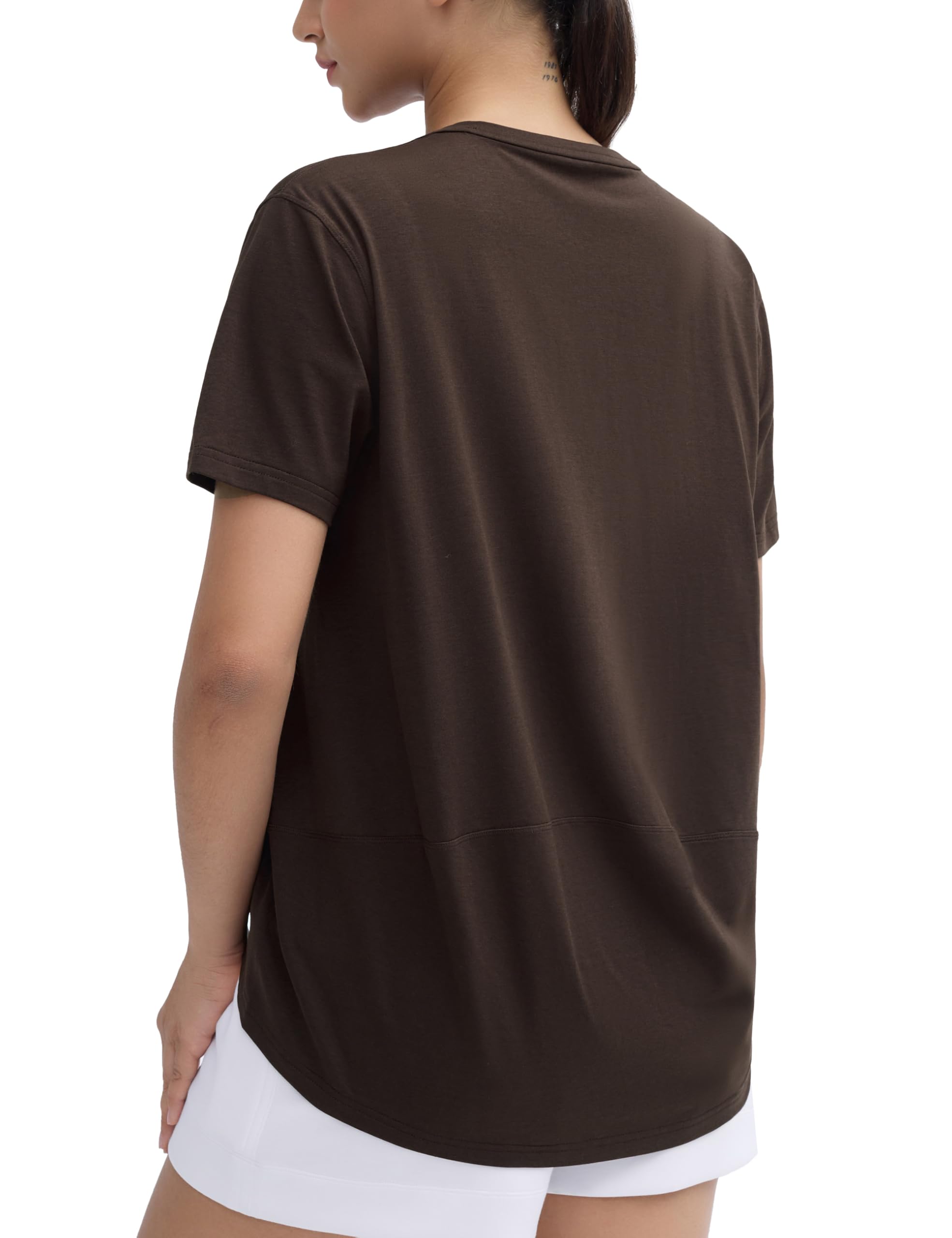 THE GYM PEOPLE Women's Loose Fit Workout T-Shirts V Neck Short Sleeve Running Yoga Lounge Tee Tops