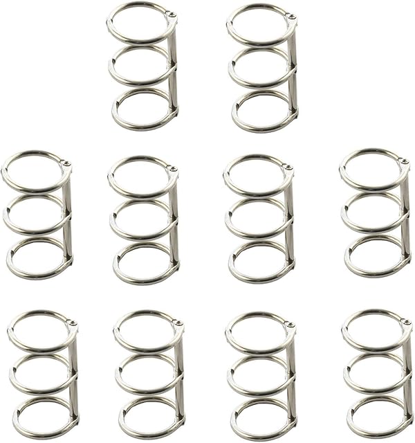 10 Pieces 3 Hole Binder Rings Metal Book Rings Silver Book Rings Used for DIY Diary Photo Album Rings Book Calendar Round Circle