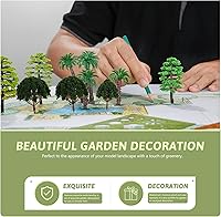 Vista 3 de 20 unidades de árboles modelo de plástico en miniatura para micro paisaje tren decoración de paisajes artificiales diorama suministros