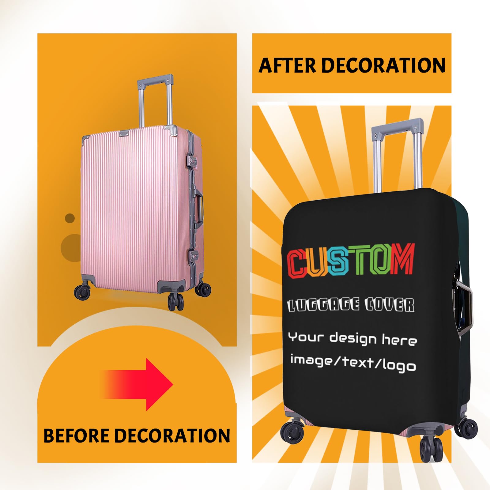Housse de bagage personnalisée 34x52x24 personnalisable | Objet publicitaire | 00041V0179731