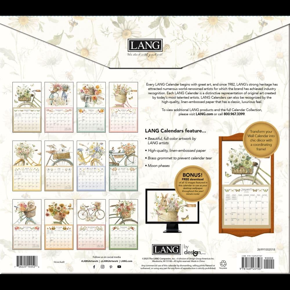 Lang, Lisa Audit - Calendario de pared para 2026