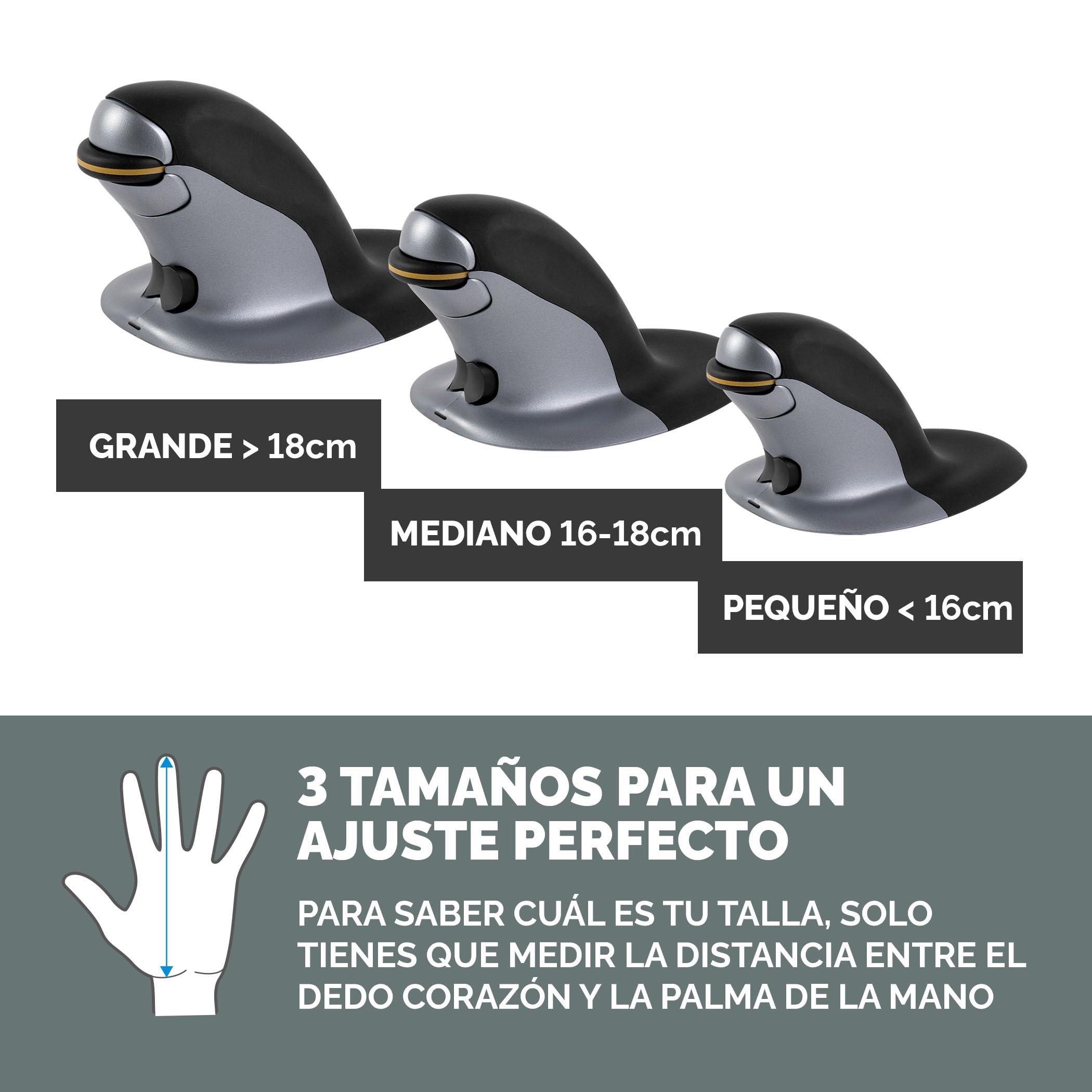 Fellowes 9894701 - Ratón (Ambidextrous, Diseño Vertical, RF Wireless, 1200 dpi, 230 g, Black,Grey)