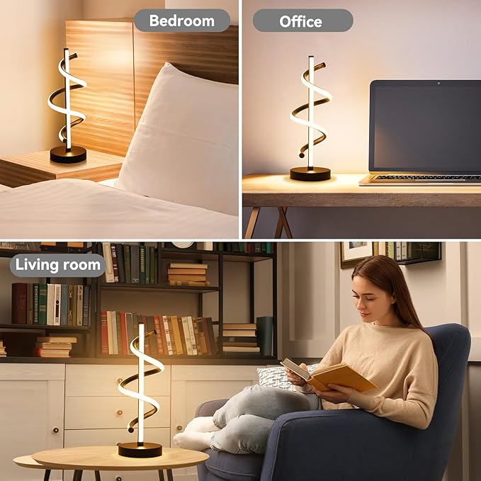 Lámpara de Mesa LED Negra NUÜR con Efecto Diamante miniatura 2