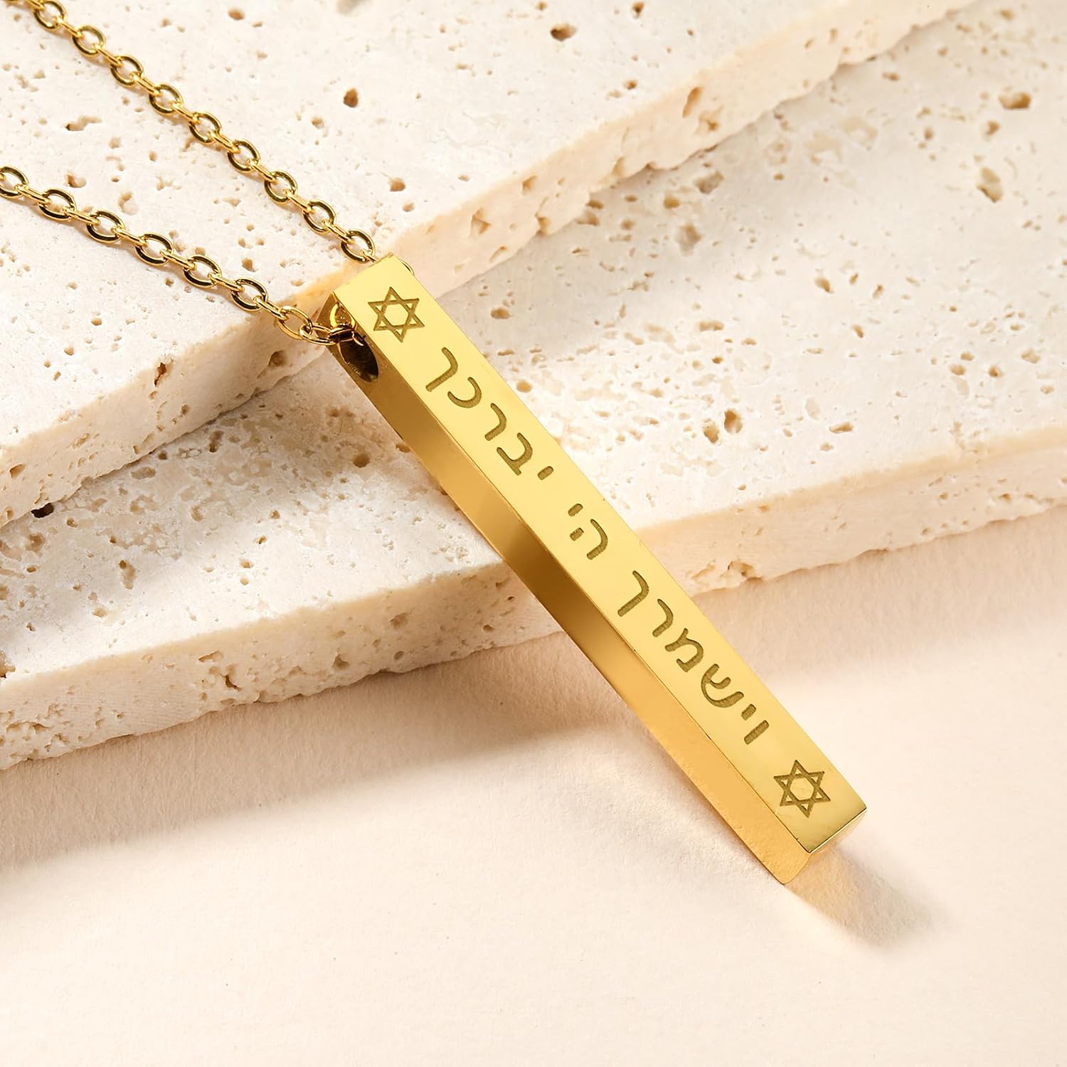 Dreamtimes Hebrew Necklaces For Women Star of David Necklaces Hexagram Pendant Necklace Jewish Israel Bible Necklaces Verse Bracelet Scripture Jewelry Christian And Jewish Jewelry - Image 6