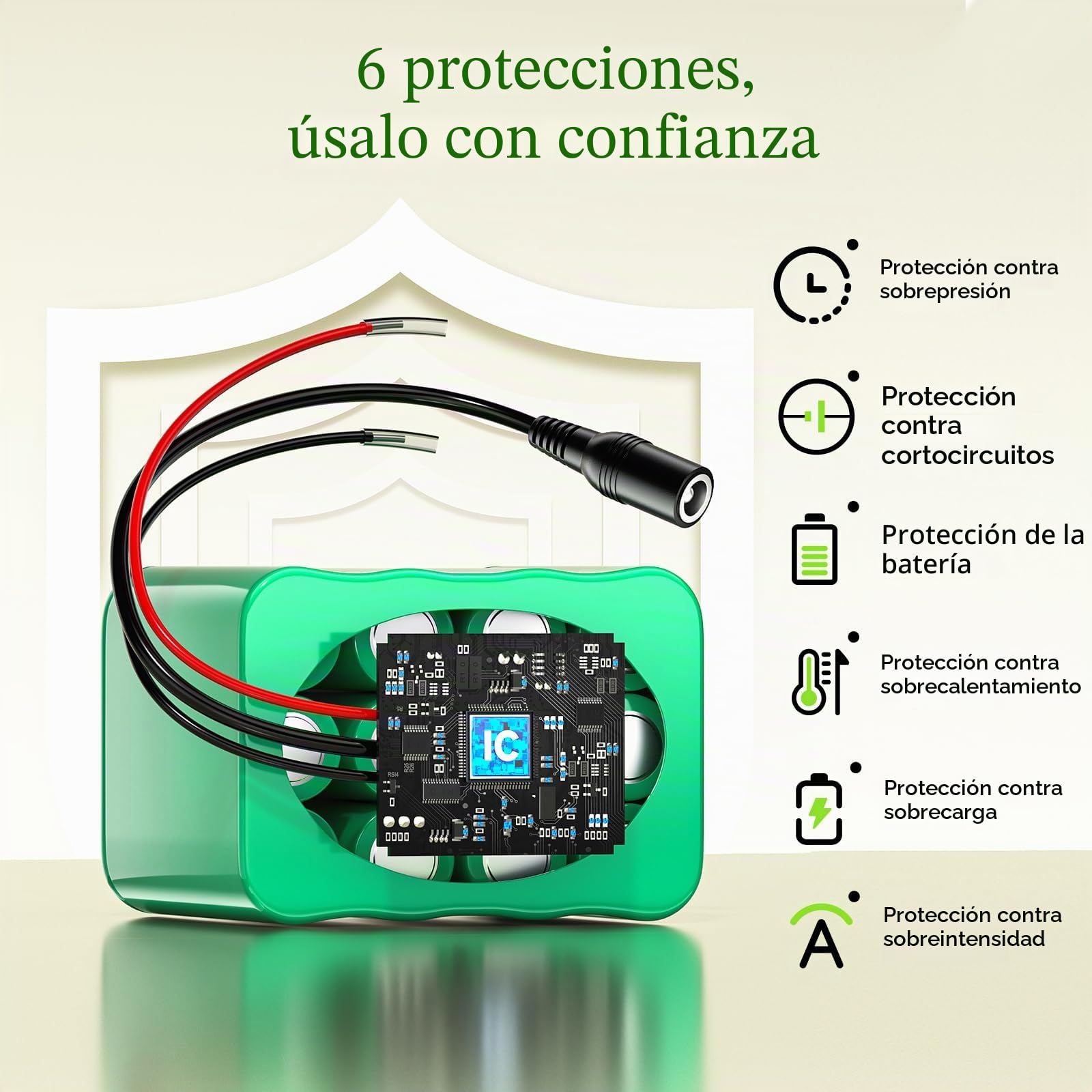 24V Batería 4000MAH Batería Recargable Litio con Adaptador de Cargador y Conector y línea conexión, para Dispositivos de 24 V, Suministro de alimentación automóvil de Bricolaje/Juego