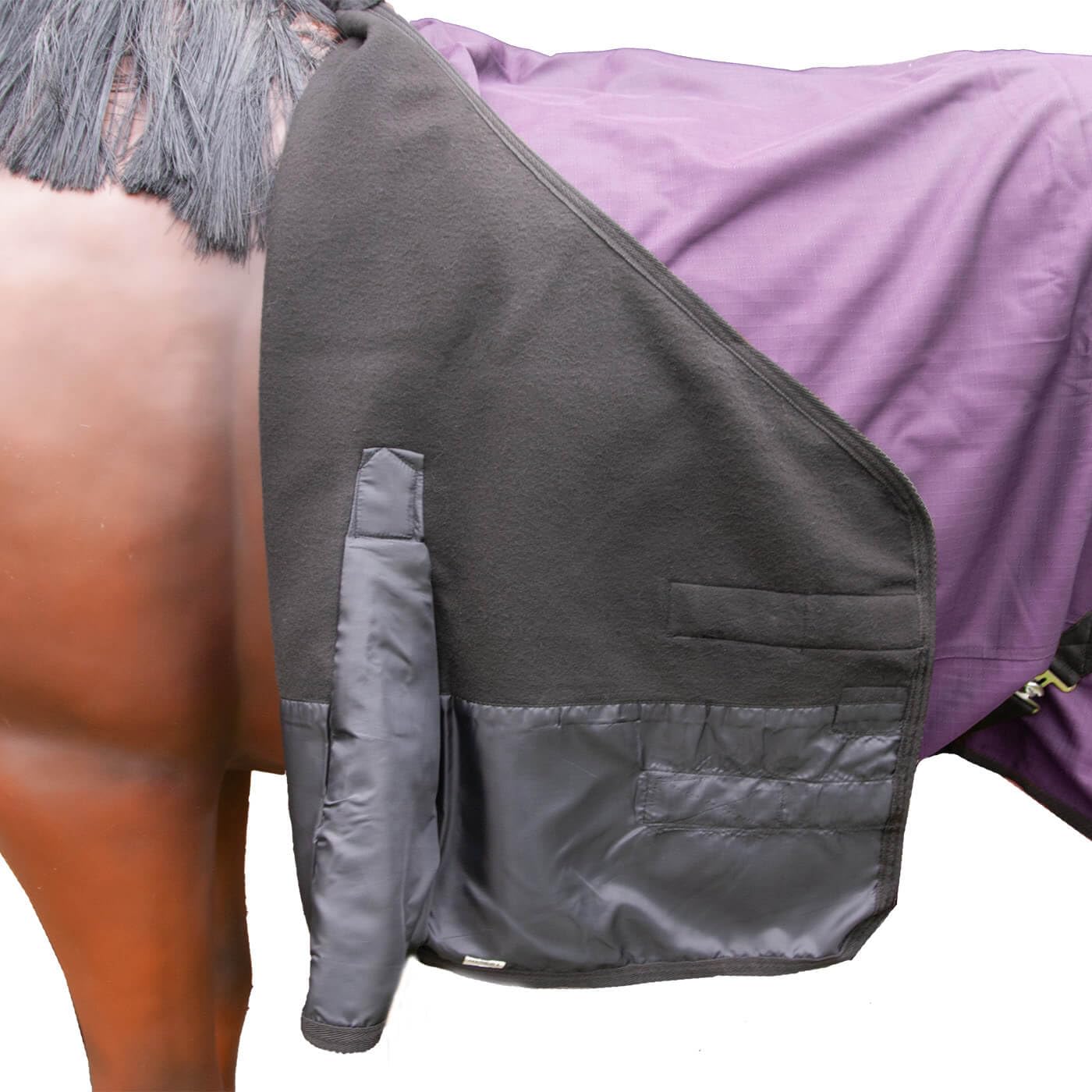 Brama-West - Manta para lluvia (135 cm), diseño de caballo, con forro polar, 600 denier, color lila