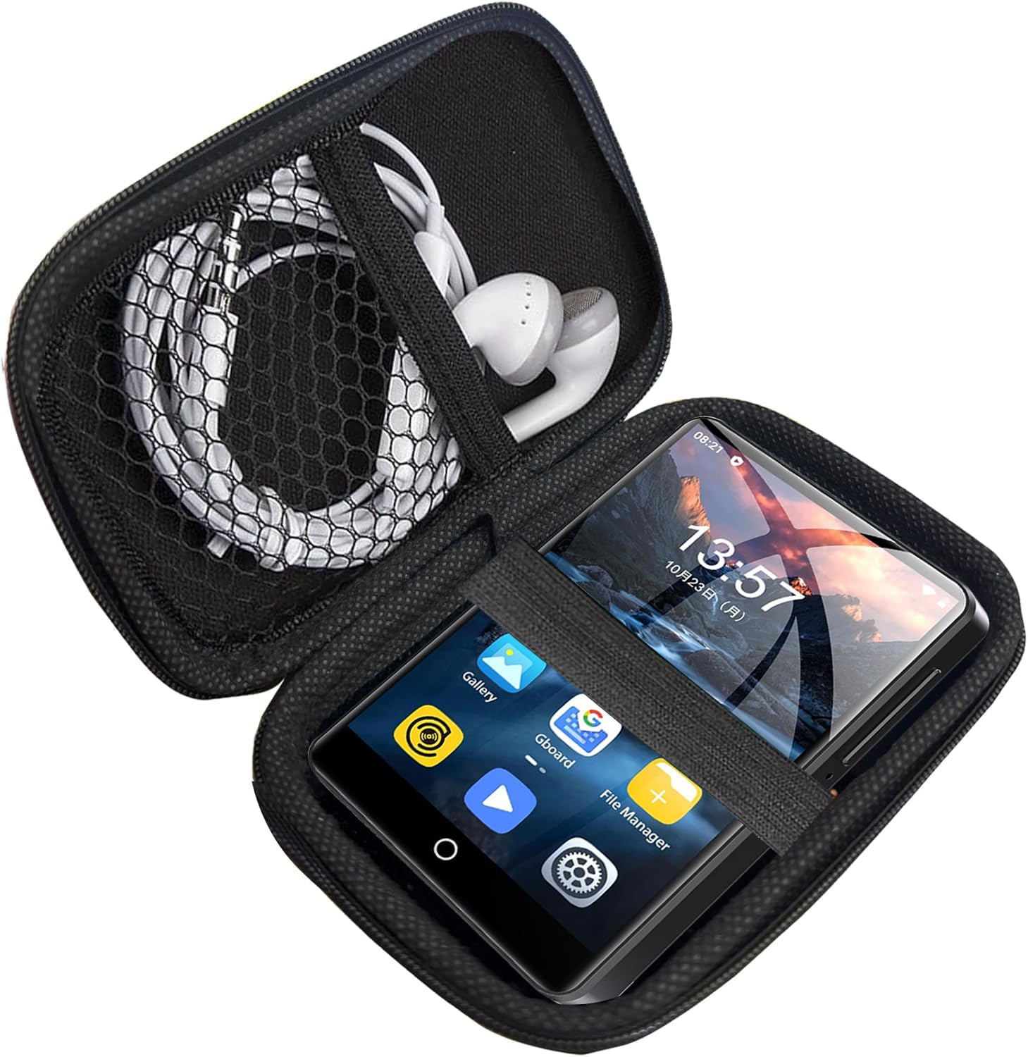 Compatible with Oilsky MP3 Case, Lamshaw Hard Shell Travel and Storage Case Carrying Case Compatible with Oilsky M30 PRO/for ZAQE M505/for SWOFY M503 Pro Full Touch Screen MP4 MP3 Player (Black)