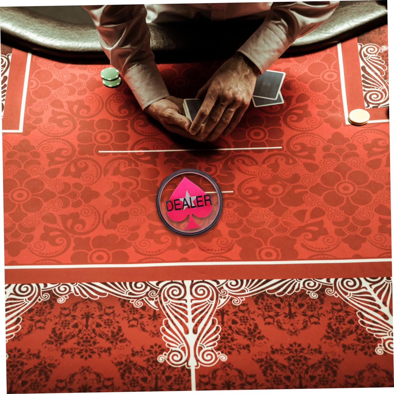 BESPORTBLE Jeton De Poker Bouton Croupier 75 Mm Grand Format pour Joueurs, Accessoire en Acrylique Double Face, Marqueur De Jeu Poker, Tournoi Et Parties à Domicile,