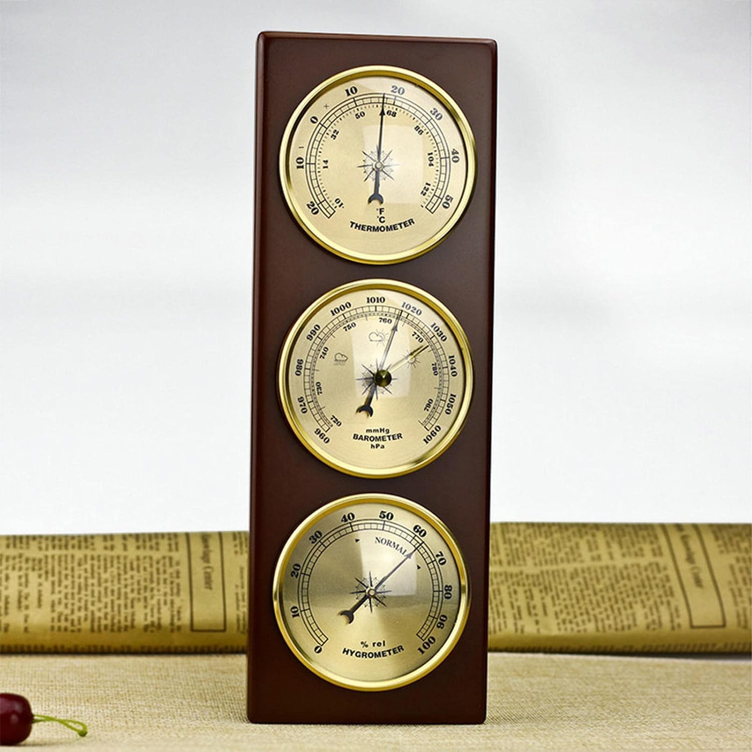 Haus Wetterstation Analog Barometer Thermometer Hygromete j