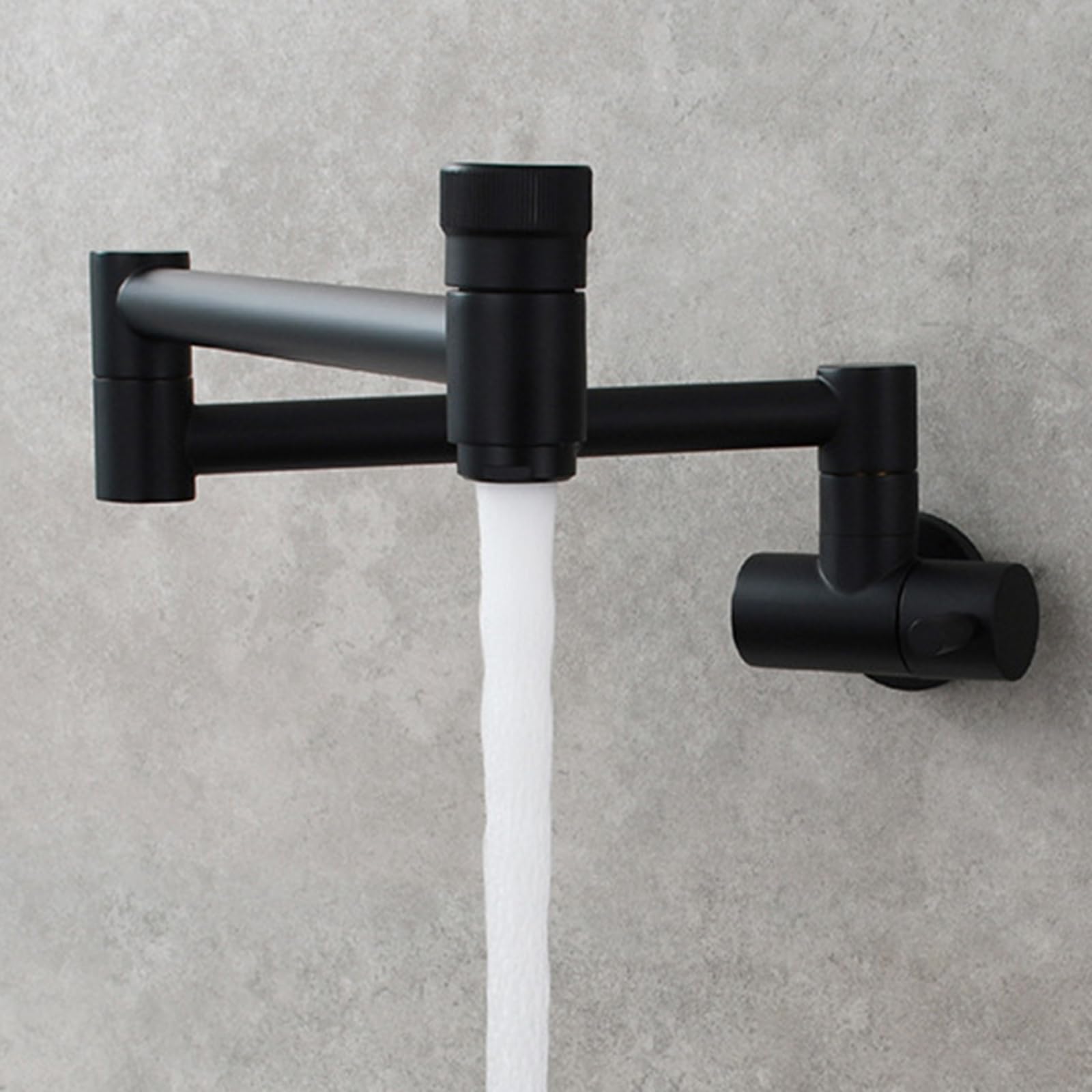 ZYCHSJXA Wall Mounted Kitchen Tap, Cold Water Tap Folding Brass Sink Swivel